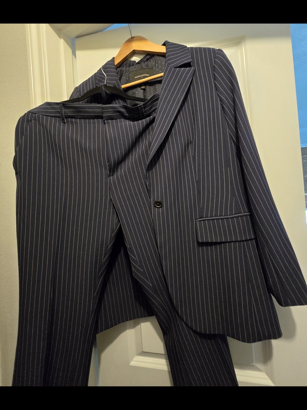 Banana Republic Navy Pinstripe Two-Piece Suit